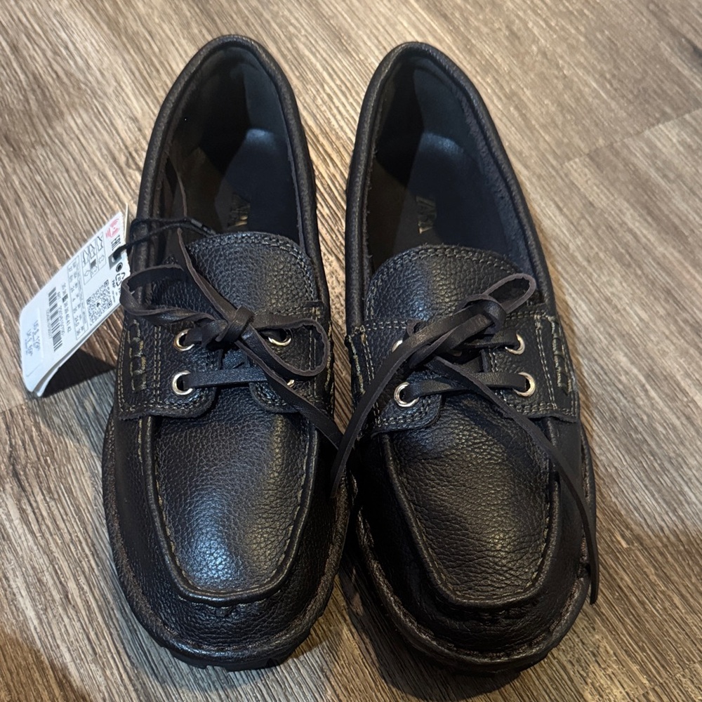 H&M Black Leather Loafers for Men